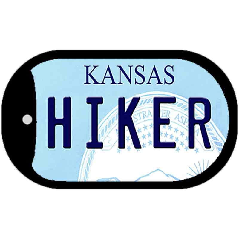 Hiker Kansas Novelty Metal Dog Tag Necklace DT-6645