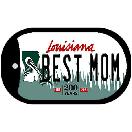 Best Mom Louisiana Novelty Metal Dog Tag Necklace DT-6652