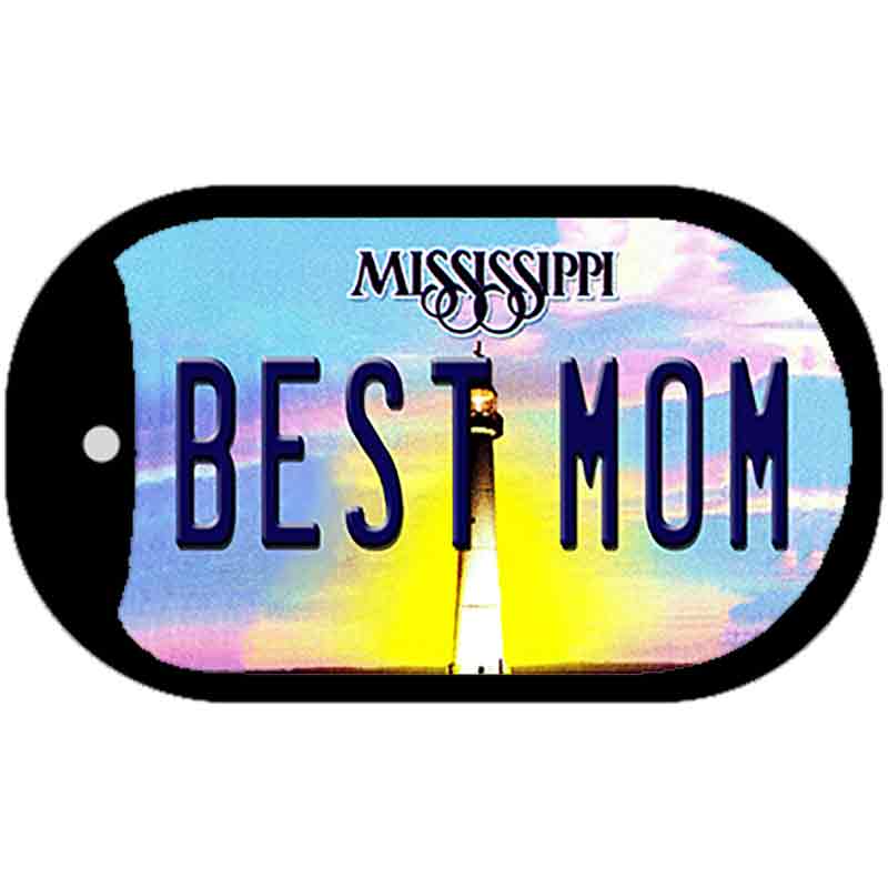 Best Mom Mississippi Novelty Metal Dog Tag Necklace DT-6657