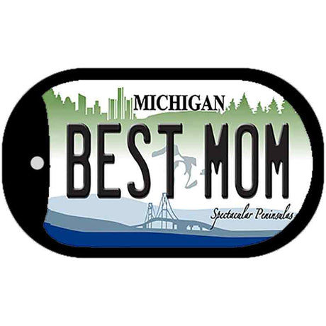 Best Mom Michigan Novelty Metal Dog Tag Necklace DT-6661