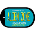 Alien Zone Teal New Mexico Novelty Metal Dog Tag Necklace DT-6671