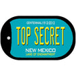 Top Secret Teal New Mexico Novelty Metal Dog Tag Necklace DT-6672