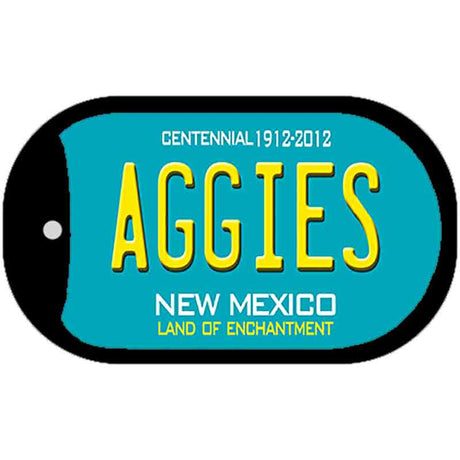 Aggies Teal New Mexico Novelty Metal Dog Tag Necklace DT-6675