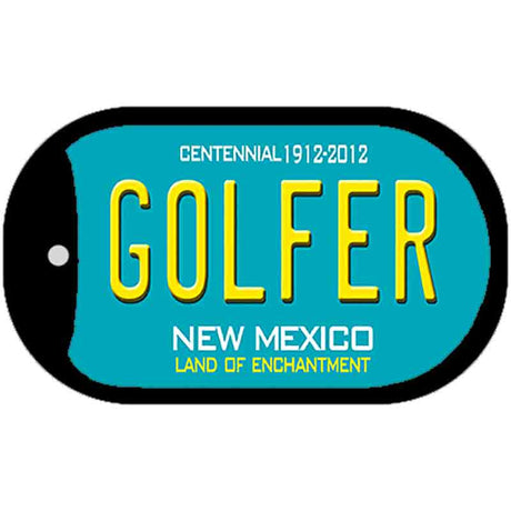 Golfer Teal New Mexico Novelty Metal Dog Tag Necklace DT-6677