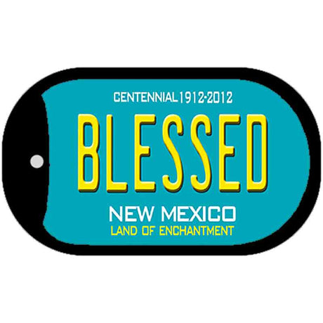 Blessed Teal New Mexico Novelty Metal Dog Tag Necklace DT-6682