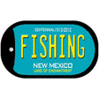 Fishing Teal New Mexico Novelty Metal Dog Tag Necklace DT-6683