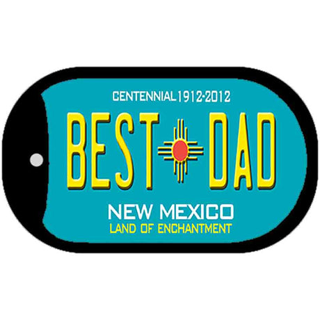 Best Dad Teal New Mexico Novelty Metal Dog Tag Necklace DT-6691