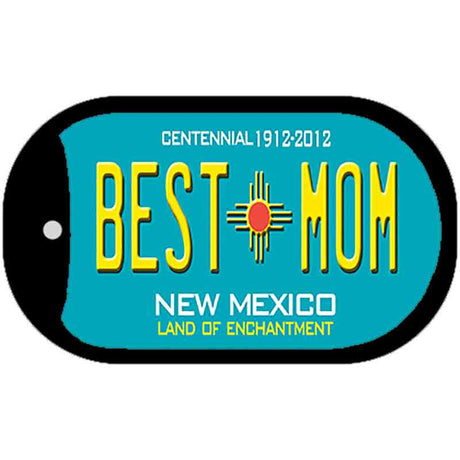 Best Mom Teal New Mexico Novelty Metal Dog Tag Necklace DT-6692