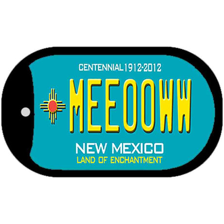 Meeooww Teal New Mexico Novelty Metal Dog Tag Necklace DT-6695