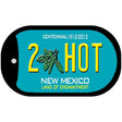 2 Hot Teal New Mexico Novelty Metal Dog Tag Necklace DT-6697