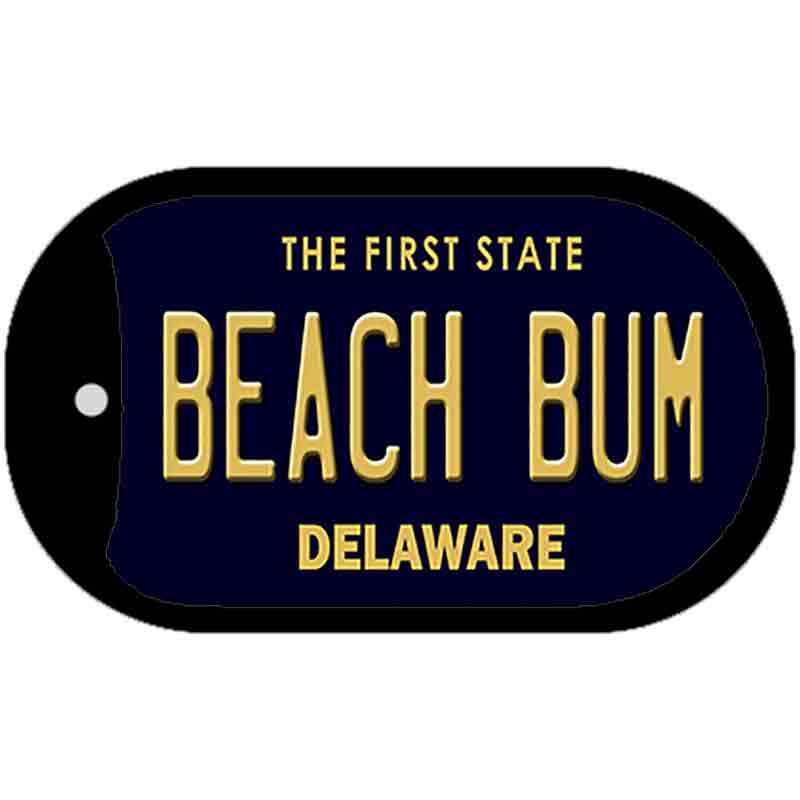 Beach Bum Delaware Novelty Metal Dog Tag Necklace DT-6710