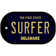 Surfer Delaware Novelty Metal Dog Tag Necklace DT-6713