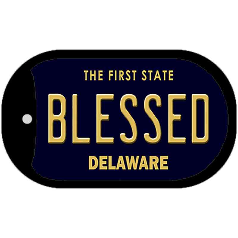 Blessed Delaware Novelty Metal Dog Tag Necklace DT-6717