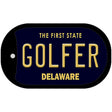 Golfer Delaware Novelty Metal Dog Tag Necklace DT-6719