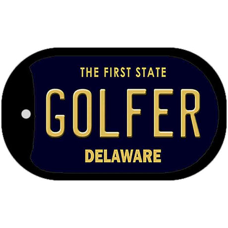 Golfer Delaware Novelty Metal Dog Tag Necklace DT-6719