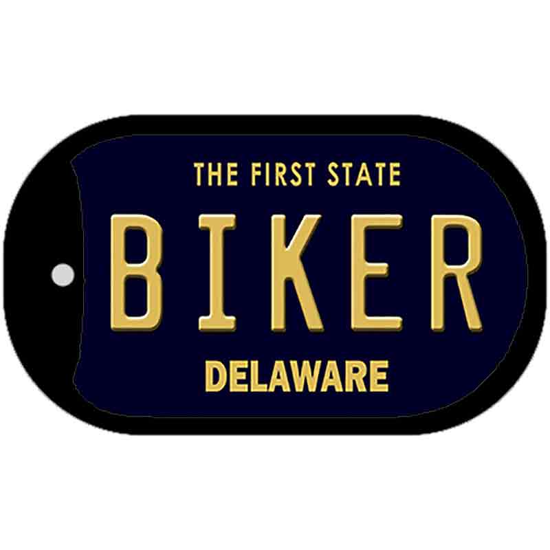 Biker Delaware Novelty Metal Dog Tag Necklace DT-6722