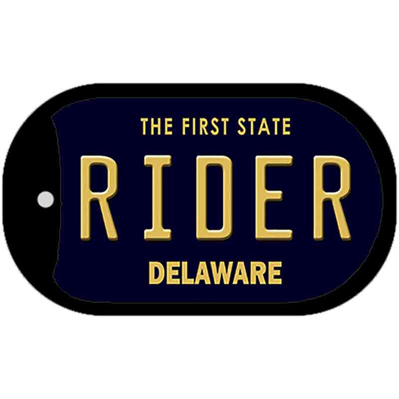 Rider Delaware Novelty Metal Dog Tag Necklace DT-6723