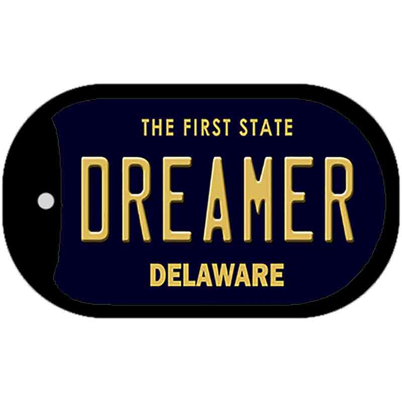 Dreamer Delaware Novelty Metal Dog Tag Necklace DT-6736