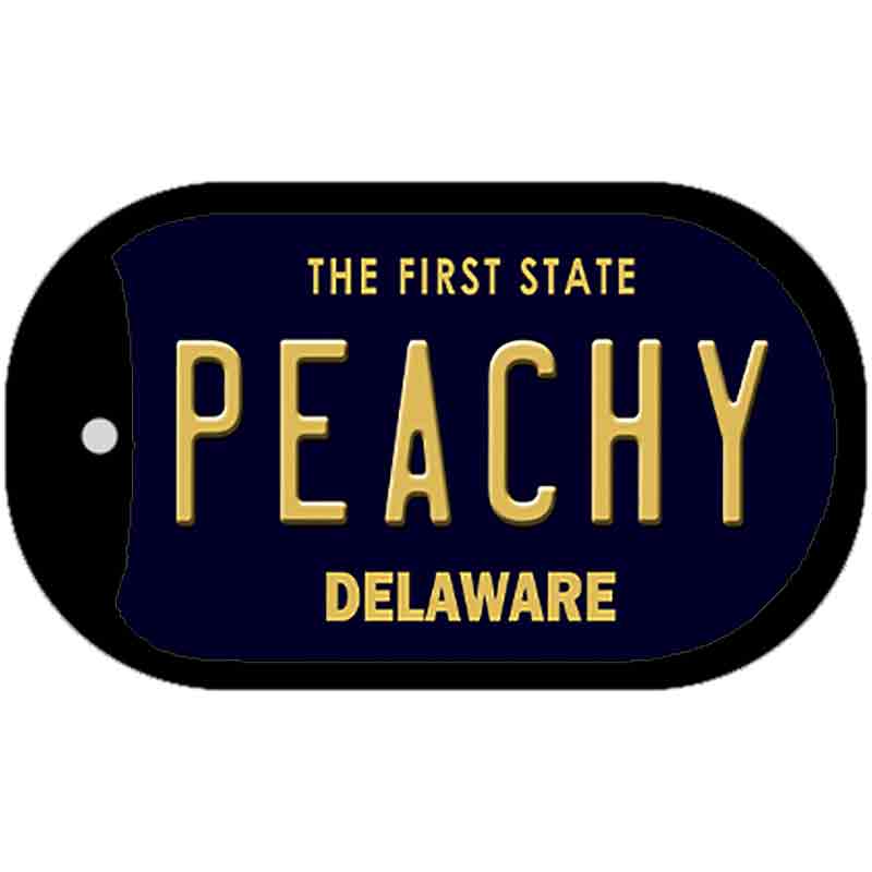 Peachy Delaware Novelty Metal Dog Tag Necklace DT-6740