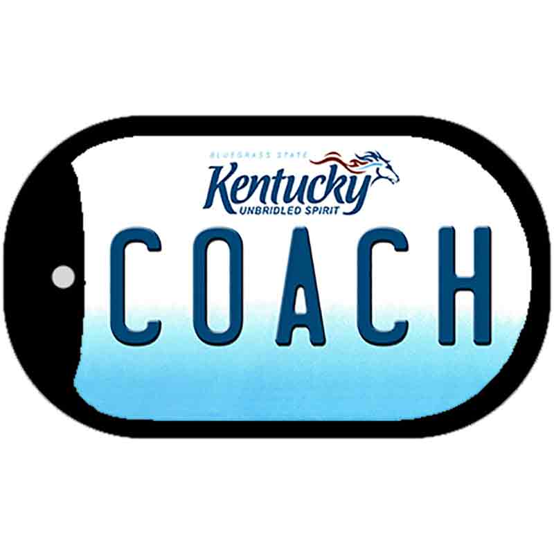 Kentucky Coach Novelty Metal Dog Tag Necklace DT-6798