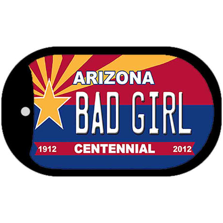 Bad Girl Arizona Centennial Novelty Metal Dog Tag Necklace DT-6813