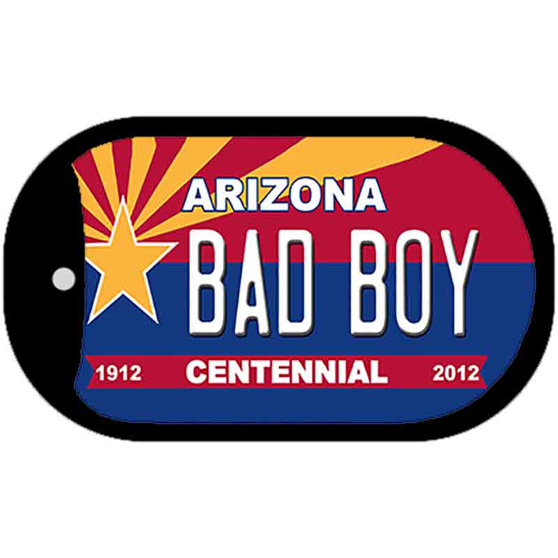 Bad Boy Arizona Centennial Novelty Metal Dog Tag Necklace DT-6814