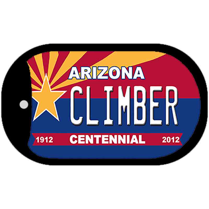 Climber Arizona Centennial Novelty Metal Dog Tag Necklace DT-6827