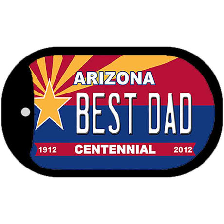 Best Dad Arizona Centennial Novelty Metal Dog Tag Necklace DT-6830