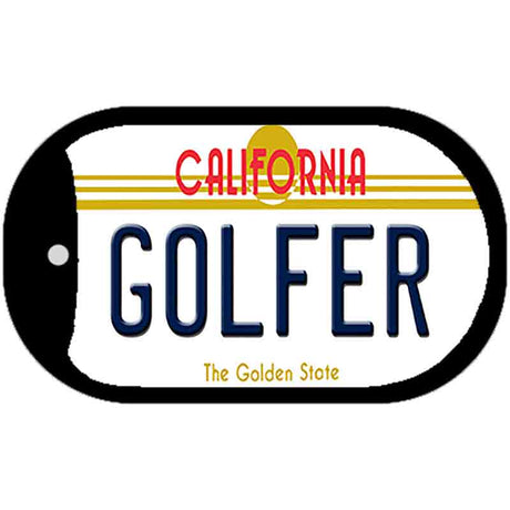 Golfer California Novelty Metal Dog Tag Necklace DT-6836