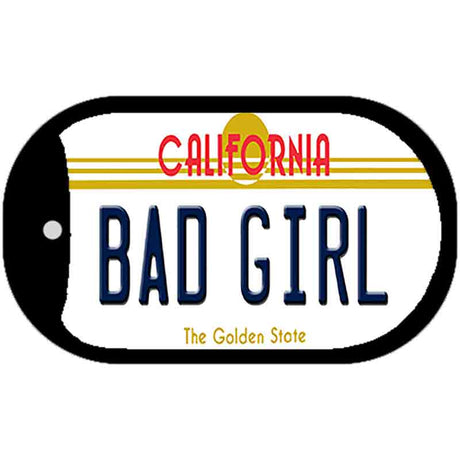 Bad Girl California Novelty Metal Dog Tag Necklace DT-6839