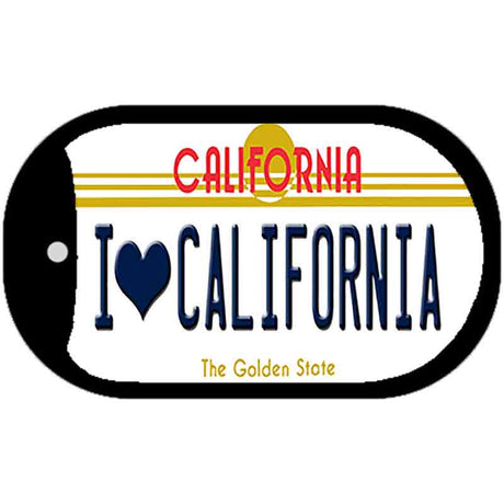 I Love California Novelty Metal Dog Tag Necklace DT-6840