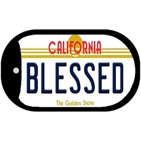 Blessed California Novelty Metal Dog Tag Necklace DT-6841