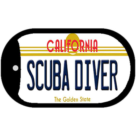 Scuba Diver California Novelty Metal Dog Tag Necklace DT-6848