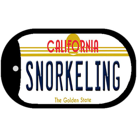 Snorkeling California Novelty Metal Dog Tag Necklace DT-6853