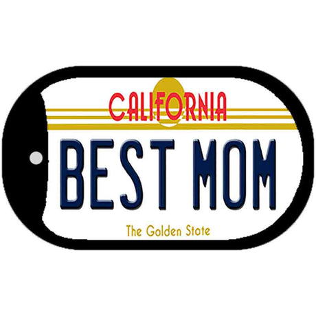 Best Mom California Novelty Metal Dog Tag Necklace DT-6855