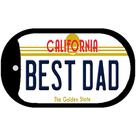 Best Dad California Novelty Metal Dog Tag Necklace DT-6856