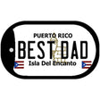 Best Dad Puerto Rico Metal Novelty Dog Tag Necklace DT-6862