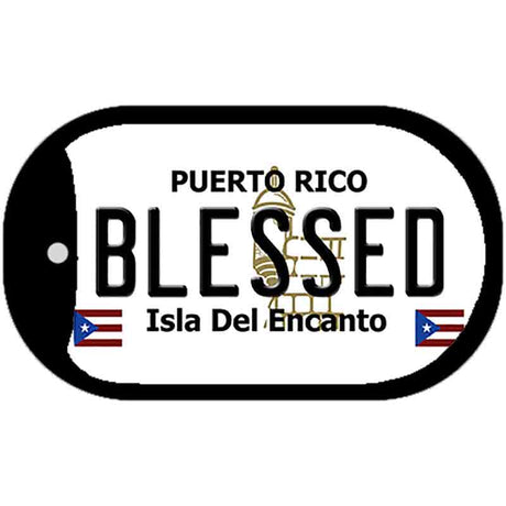 Blessed Puerto Rico Metal Novelty Dog Tag Necklace DT-6864