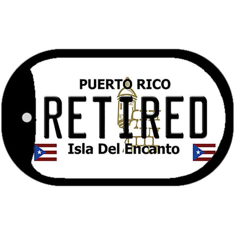 Retired Puerto Rico Metal Novelty Dog Tag Necklace DT-6865