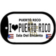 I Love Puerto Rico Metal Novelty Dog Tag Necklace DT-6867