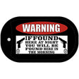 Warning If Found Novelty Metal Dog Tag Necklace