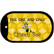 Queen Bee Honey Comb Novelty Metal Dog Tag Necklace DT-6874