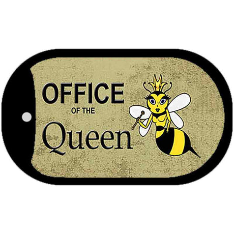 Office Of Queen Bee Novelty Metal Dog Tag Necklace DT-6875