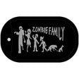 Zombie Family Black Novelty Metal Dog Tag Necklace DT-6877