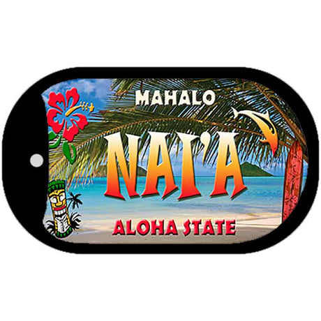 Nai'a Tiki Novelty Metal Dog Tag Necklace DT-7814