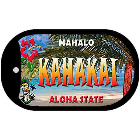 Kahakai Tiki Novelty Metal Dog Tag Necklace DT-7815