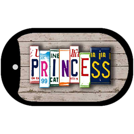 Princess Plate Art Novelty Metal Dog Tag Necklace DT-7845