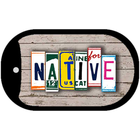 Native Plate Art Novelty Metal Dog Tag Necklace DT-7849