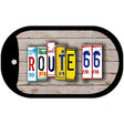 Route 66 License Plate Art Novelty Metal Dog Tag Necklace DT-7853