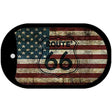 Route 66 American Flag Novelty Metal Dog Tag Necklace DT-7858